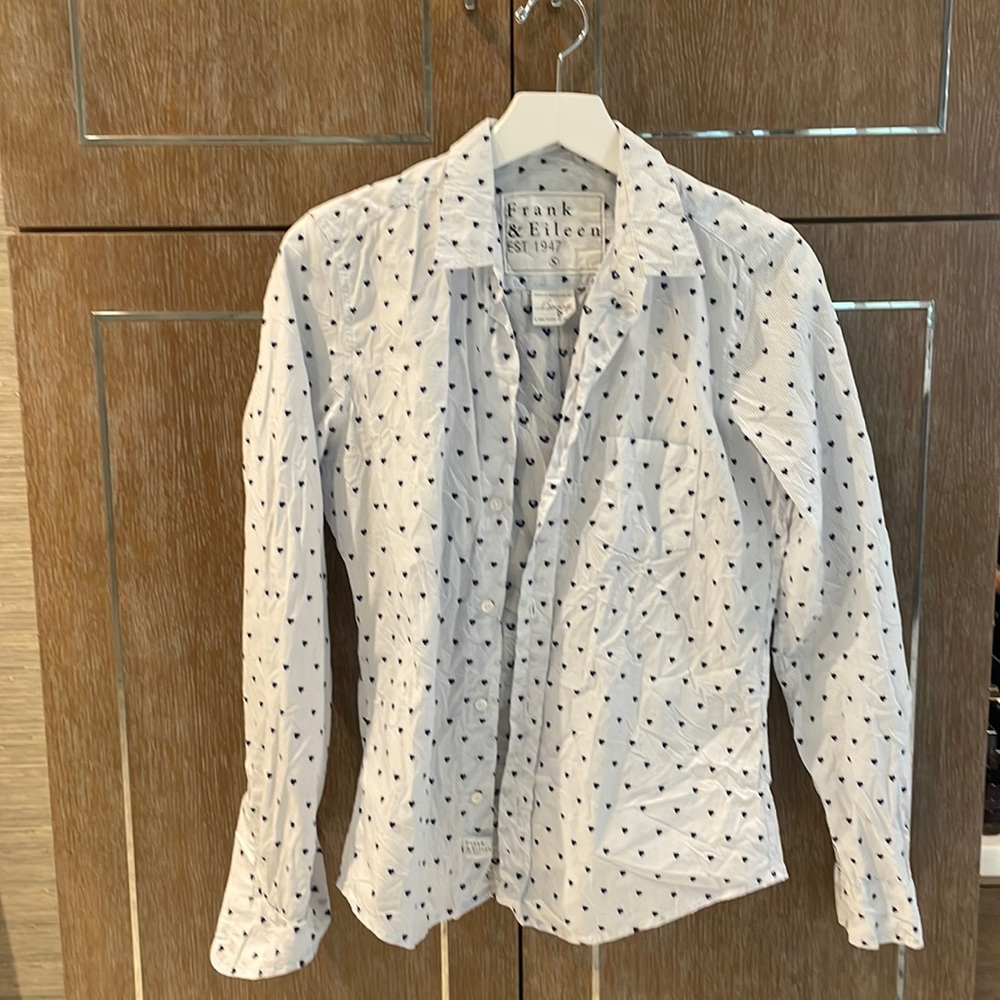 Frank and Eileen heart blouse
